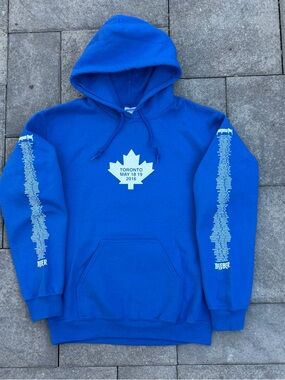 Justin Bieber Purpose The World Tour Toronto 2016 Hooded Sweatshirt Blue Sz S M